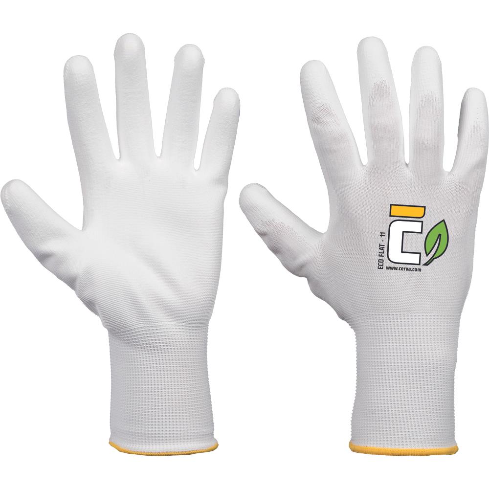 ECO flat rukavice biela