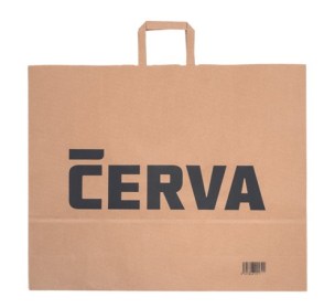 CERVA papierová taška prírodná 54x14x44