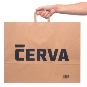 CERVA papierová taška prírodná 54x14x44